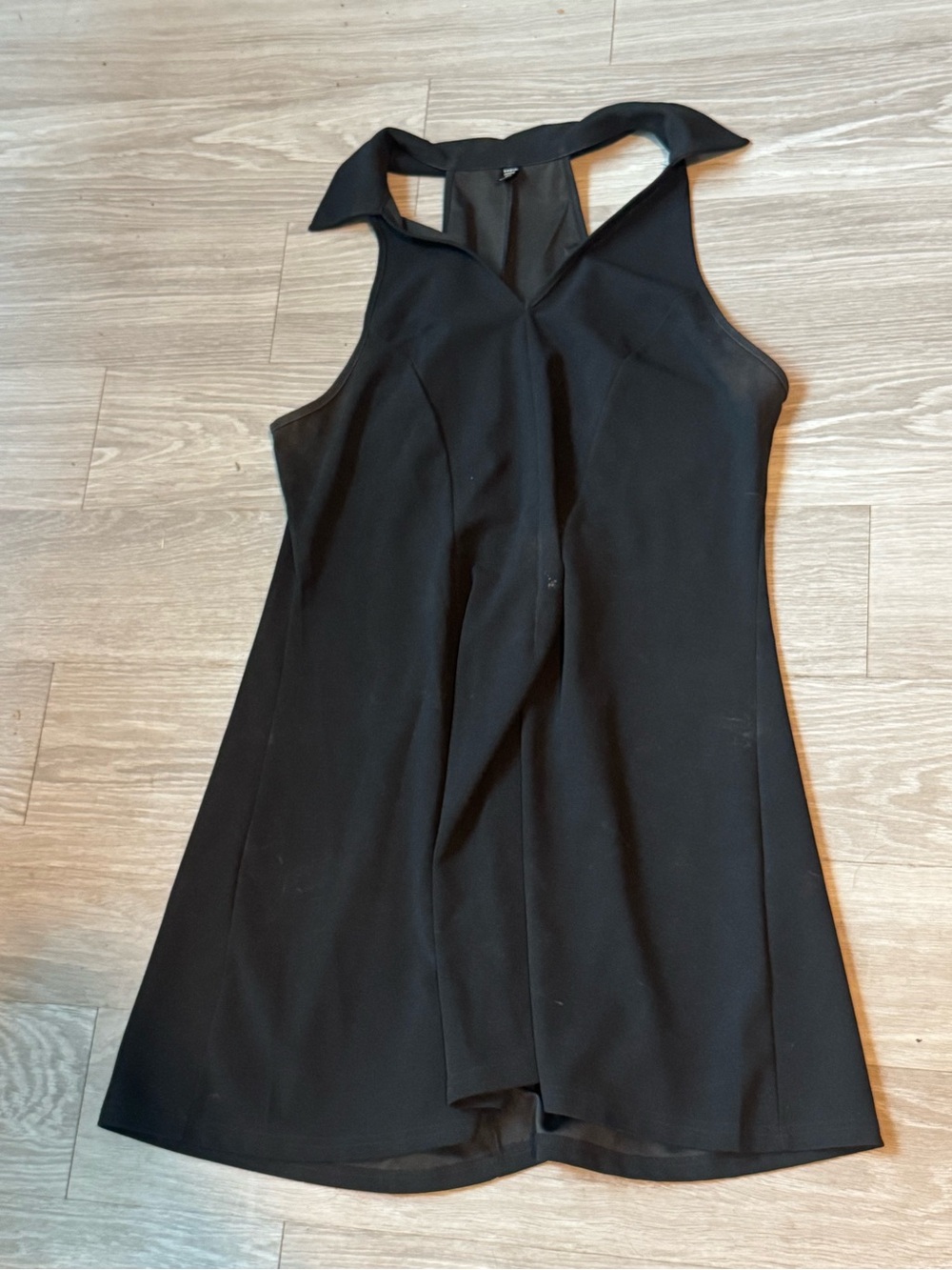 SHEIN Black Halter Neck Mini Dress